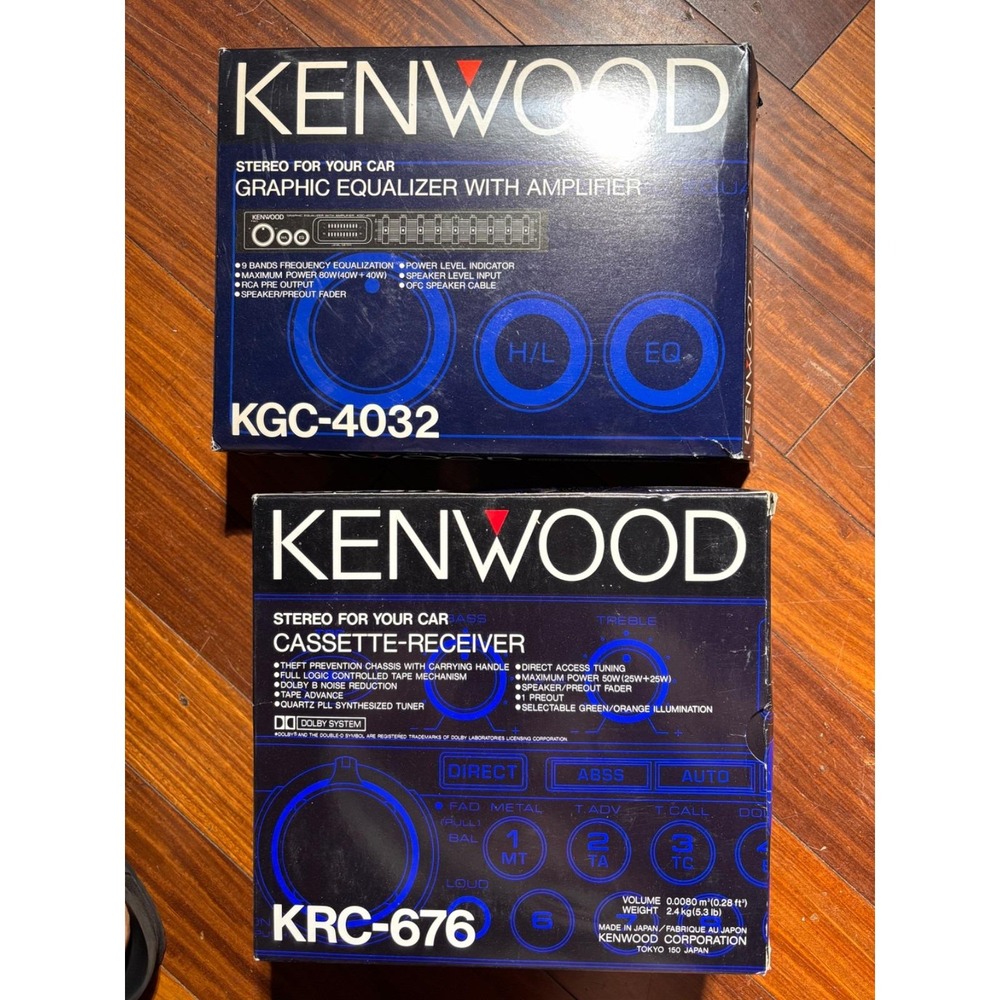 Kenwood KRC - 676 Cassette receiver and Kenwood KGC - 4032 Graphic equalizer